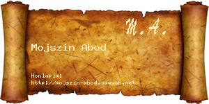 Mojszin Abod névjegykártya